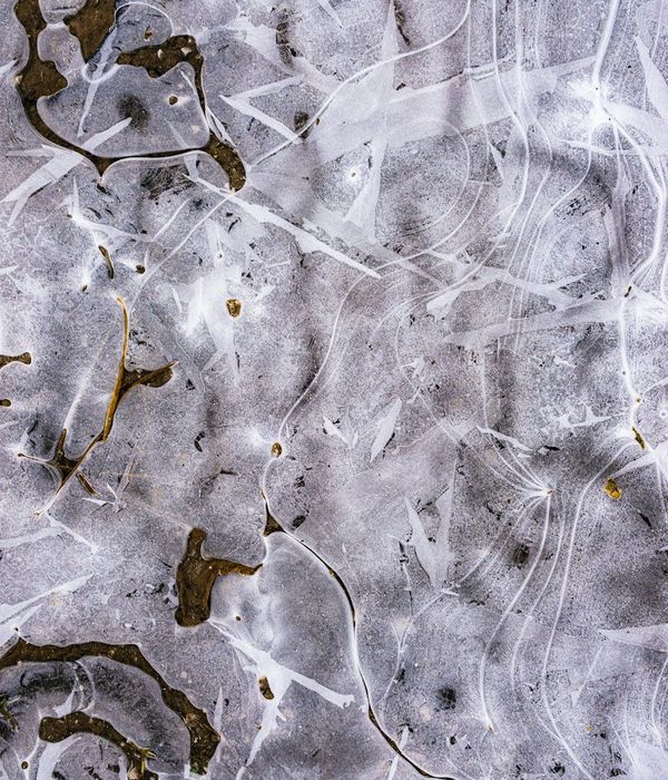 Abstract crystal texture in cool tones